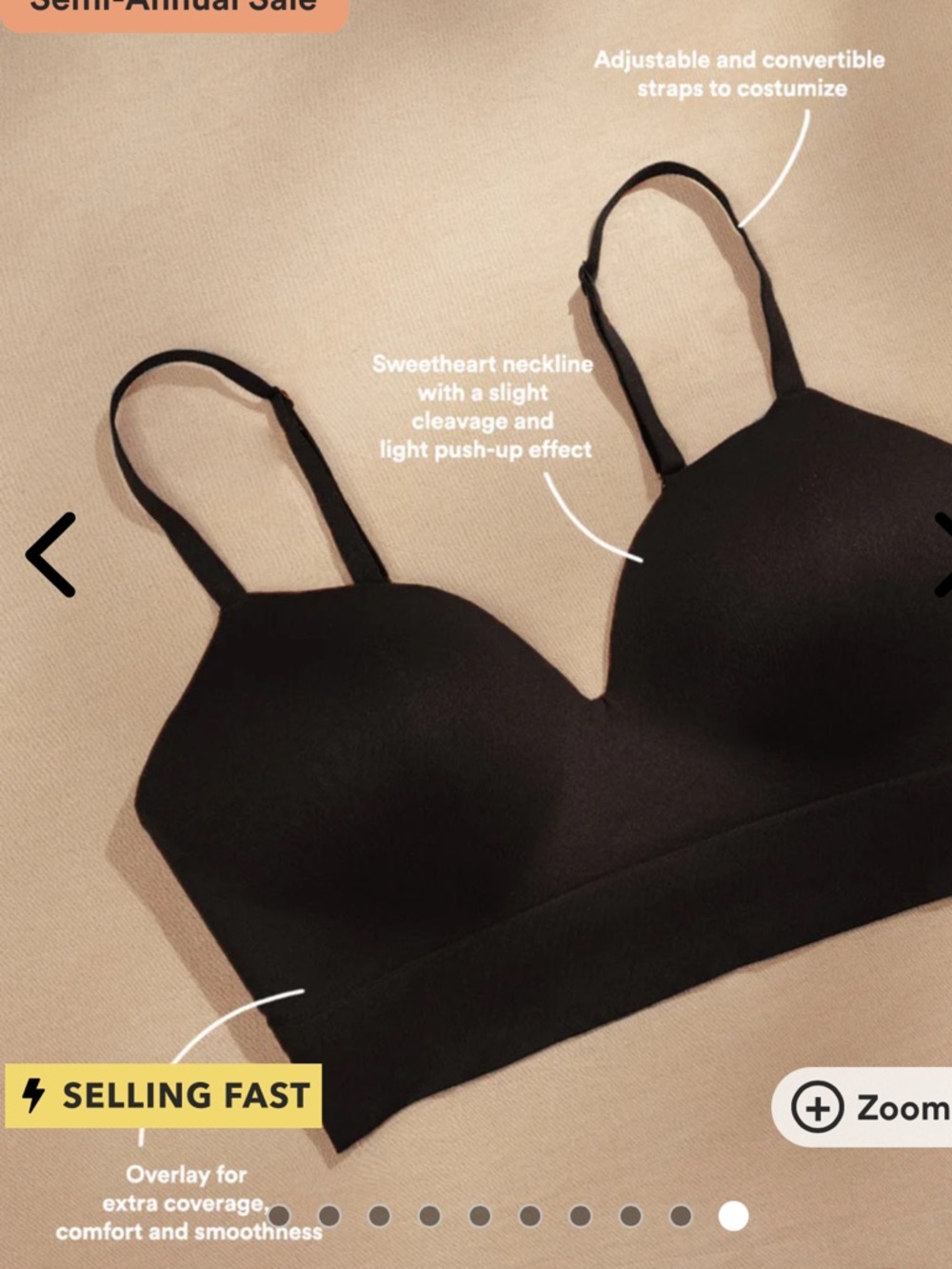 Truekind Supportive Comfort Wireless Shaping Bra Black Small - Picture 5 of 5